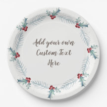Christmas paper plates, Personalized by you