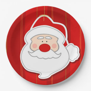 Christmas Paper Plates/Santa Claus Paper Plate