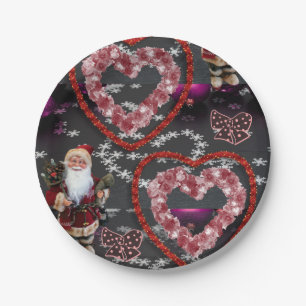 Christmas Paper Plates, Santa Plate