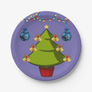 Christmas Paper Plates, Tree Paper Plate