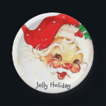 Christmas Paper Plates, Vintage Santa Paper Plate<br><div class="desc">Christmas Paper Plates Something for everyone offers customized personalized items especially for you designed to enhance the beauty of your home or a loved one. This uniquely designed wrapping paper will impress your friends and family. It will make your holiday gift wrapping amazing. Children will enjoy opening their Christmas gifts...</div>