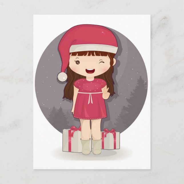 Christmas Papeterie Holiday Postcard (Front)