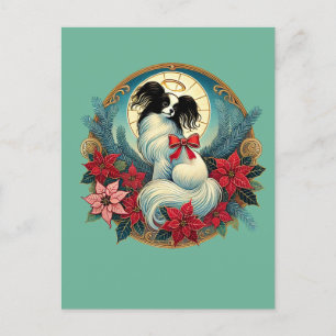 Christmas Papillon Postcard