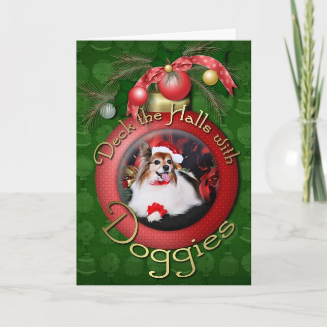 Christmas - Papillon - Sylvie Holiday Card (Front)