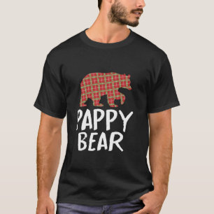 Christmas Pappy Bear Red Buffalo Plaid Xmas Falimy T-Shirt