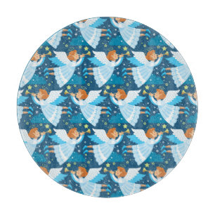 Christmas Paraphernalia Postcard Illustration Cutting Board