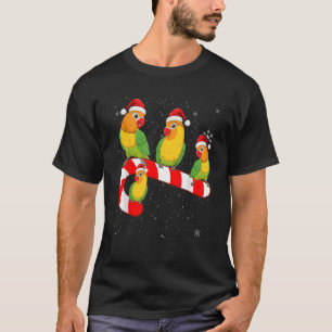 Christmas Parrots Birds Candy Cane Cute Xmas Men W T-Shirt