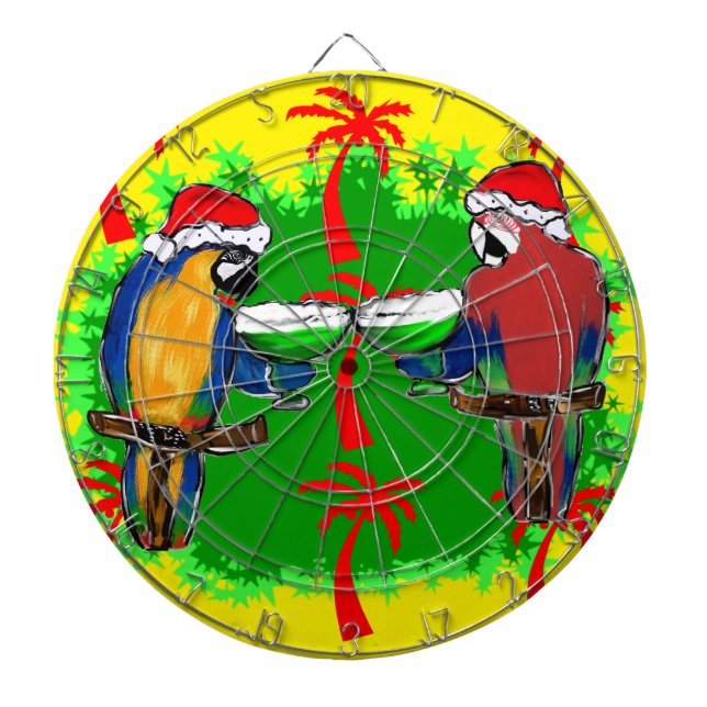 CHRISTMAS PARROTS DARTBOARD (Front)