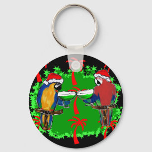 CHRISTMAS PARROTS KEYCHAIN