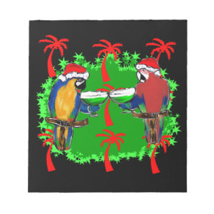 CHRISTMAS PARROTS NOTEPAD