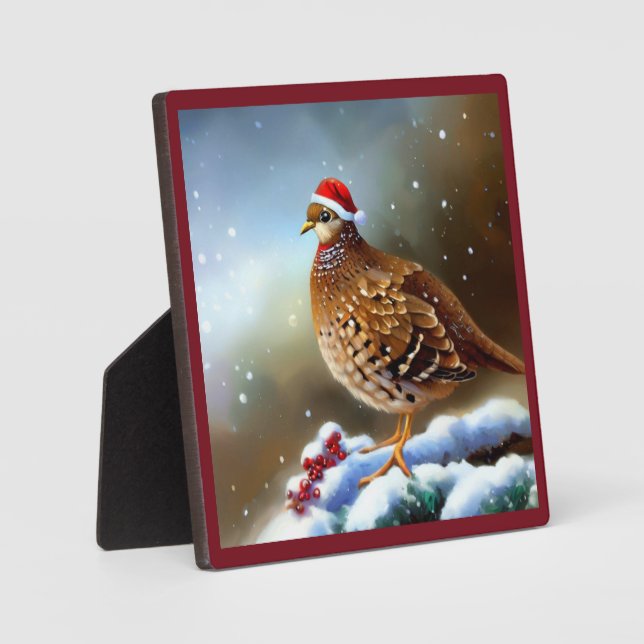 Christmas Partridge 2 Plaque (Front)