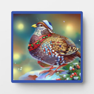 Christmas Partridge 4 Plaque