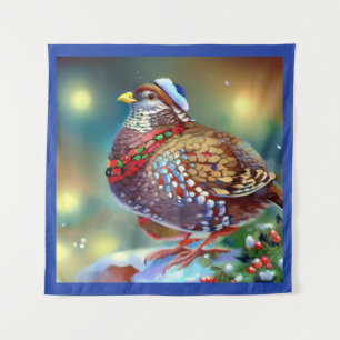 Christmas Partridge 4 Tapestry