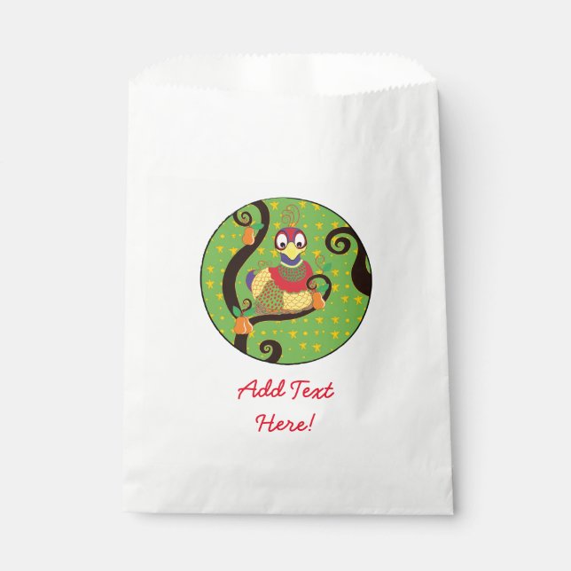 Christmas "Partridge" Custom Favour Bag (Front)