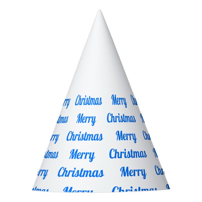 Christmas party accessory blue Merry Christmas Hat (Front)