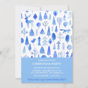 Christmas Party Beautiful Watercolor Invitation