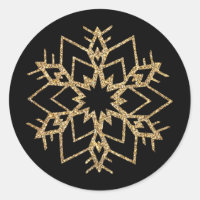Christmas Party |  Black and Gold Snowflakes