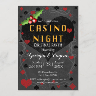 Christmas Party Casino Night  | Las Vegas Invitation