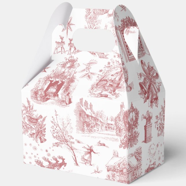 Christmas Party Chinoiserie Favor Box (Back)