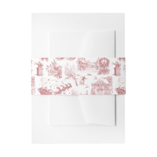 Christmas Party Chinoiserie Invitation Belly Band