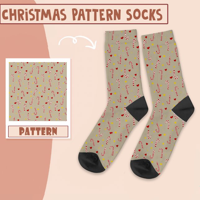 Christmas Party Christmas Candy Pattern  Socks (Creator Uploaded)