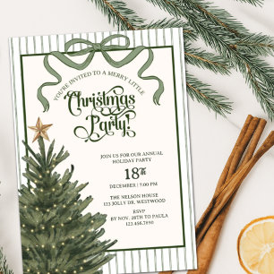 Christmas Party, Christmas tree, Watercolor,  Invitation