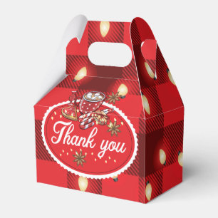Christmas Party Cookies and Cocoa Thank you Favor Box