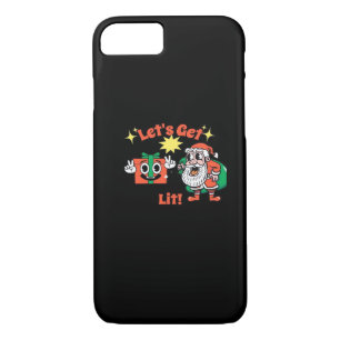 Christmas Party Design - Let's Get Lit Classic Case-Mate iPhone Case