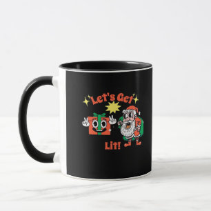 Christmas Party Design - Let's Get Lit Classic Mug