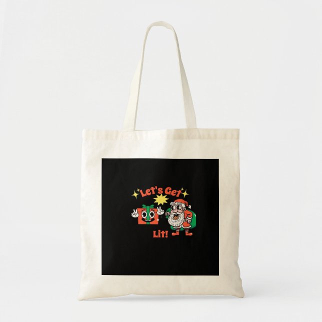 Christmas Party Design - Let's Get Lit Classic Tote Bag (Front)
