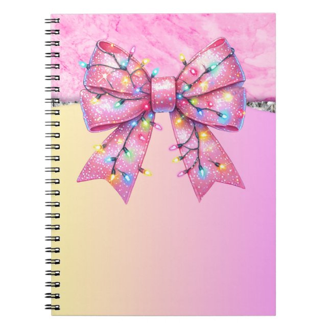 Christmas Party Drip Bling Festive Merry Xmas Ligh Notebook (Front)
