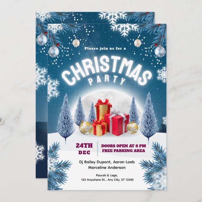 Christmas Party Event Flyer Invitation (Front/Back)