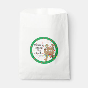 Christmas Party Favour Bag. "Reindeer" Personalize Bag