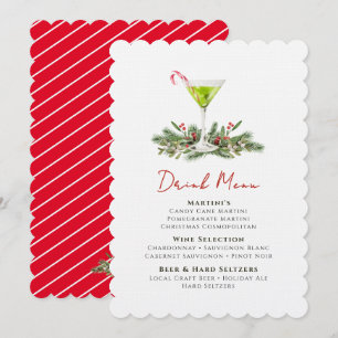 Christmas Party Festive Drinks Martini Cocktails  Menu