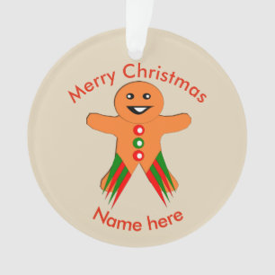 Christmas Party Gingerbread Man Acrylic Ornament