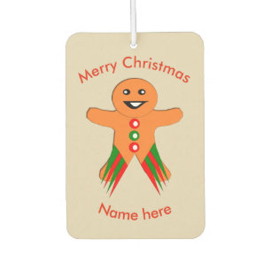 Christmas Party Gingerbread Man Air Freshener