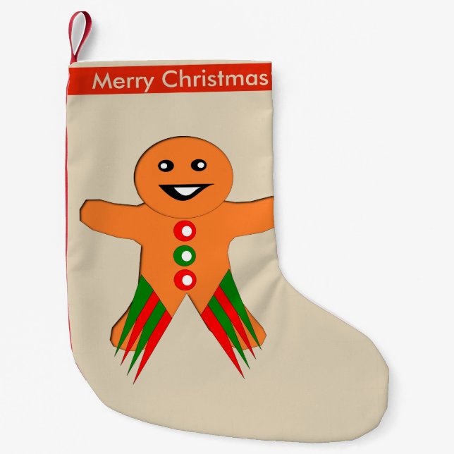 Christmas Party Gingerbread Man Custom Stocking (Front)