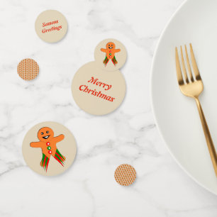 Christmas Party Gingerbread Man Personalized Confetti