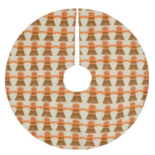 Christmas party Gingerbread Woman Brushed Polyester Tree Skirt