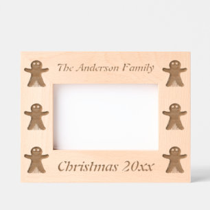 Christmas Party Gingerbread Woman Custom Etched Frames