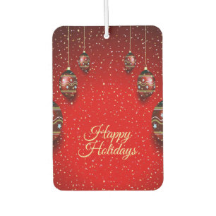 Christmas Party Golden Red Winter Holidays Elegant Air Freshener