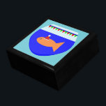 Christmas Party Goldfish Custom Gift Box<br><div class="desc">This awesome gift box features a fun orange Christmas goldfish wearing a festive santa hat. The goldfish is swimming in the blue water of its goldfish bowl. The fish has decorated the top of the bowl with red and green bunting flags that spell out the message "Merry Fishmas". This fun...</div>