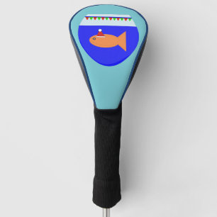 Christmas Party Goldfish Custom Golf Driver Cover
