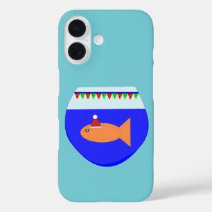 Christmas Party Goldfish Custom iPhone Case