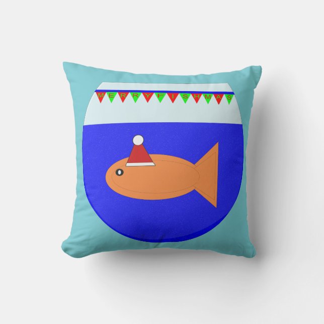 Christmas Party Goldfish Custom Pillow (Front)