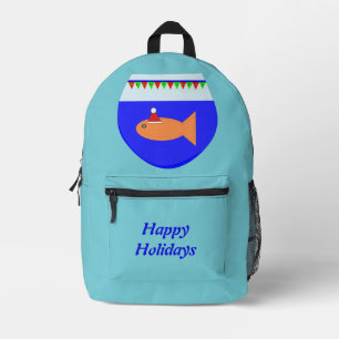 Christmas Party Goldfish Custom Printed Backpack