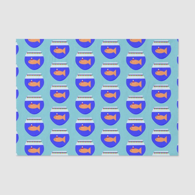 Christmas Party Goldfish Custom Tissue Paper (Front)