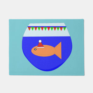 Christmas Party Goldfish Doormat