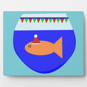 Christmas Party Goldfish Plaque