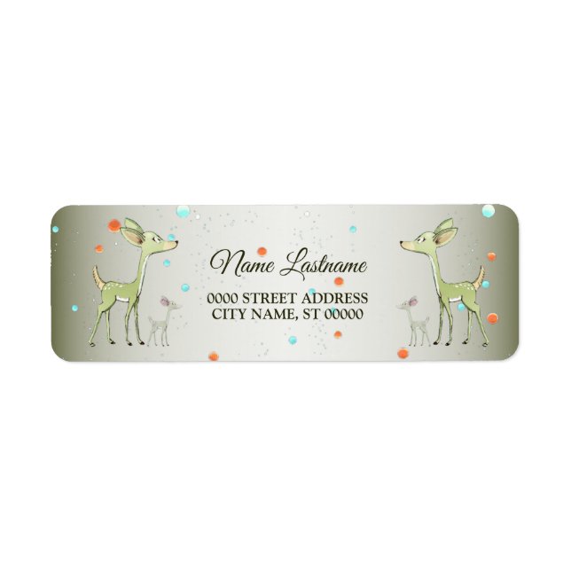 Christmas Party Green Deers Holidays Cute (Devant)